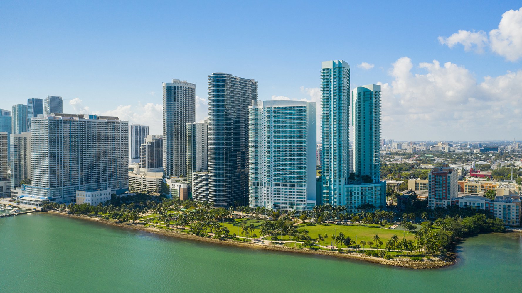Edgewater, Miami waterfront skyline and promenades—sought‑after zone for luxury and ultra luxury condos, featuring preconstruction and resale opportunities.