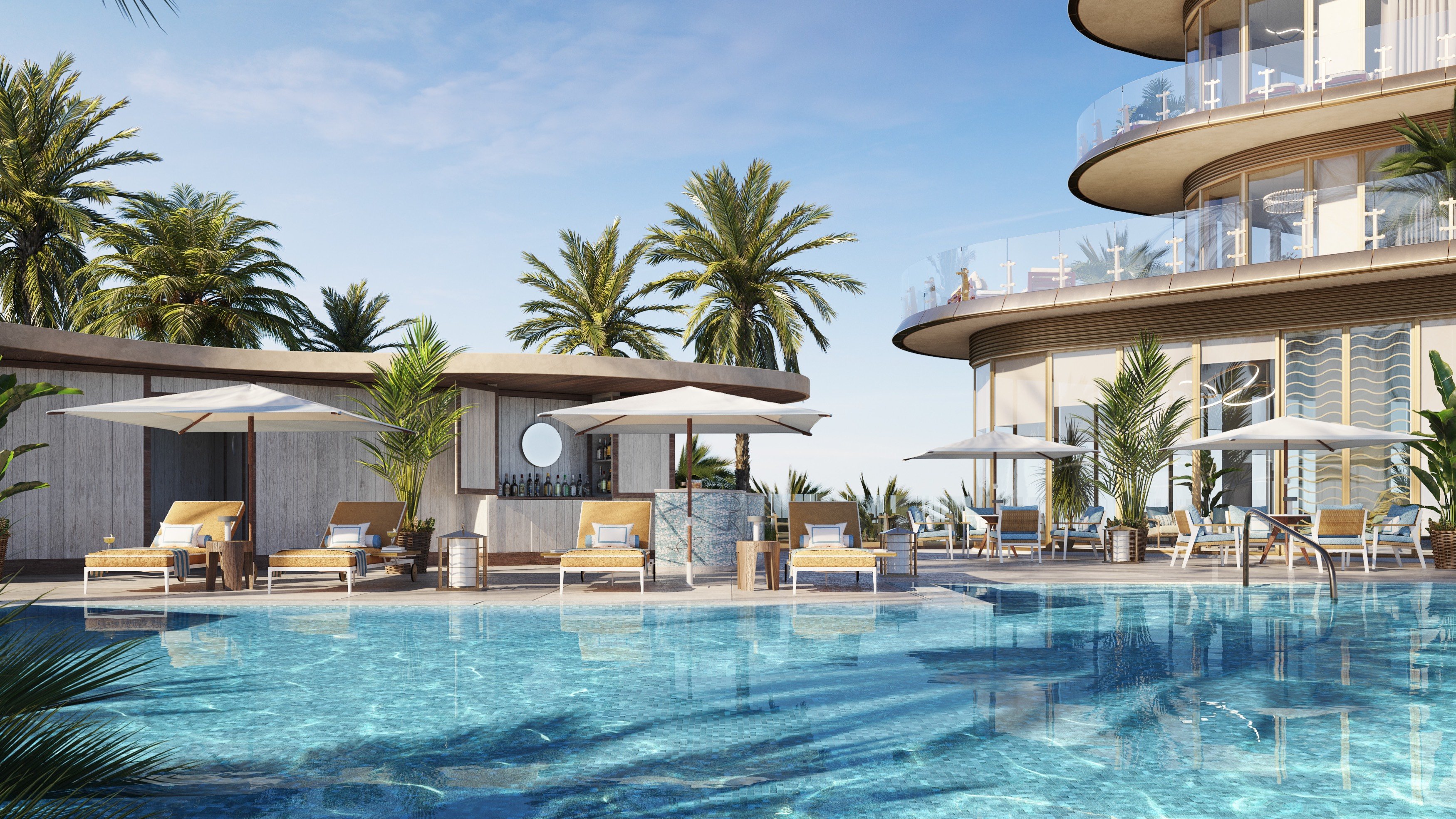 Four Seasons Coconut Grove resort poolside paradise with cabanas - signature hospitality for luxury and ultra luxury condos; preconstruction.