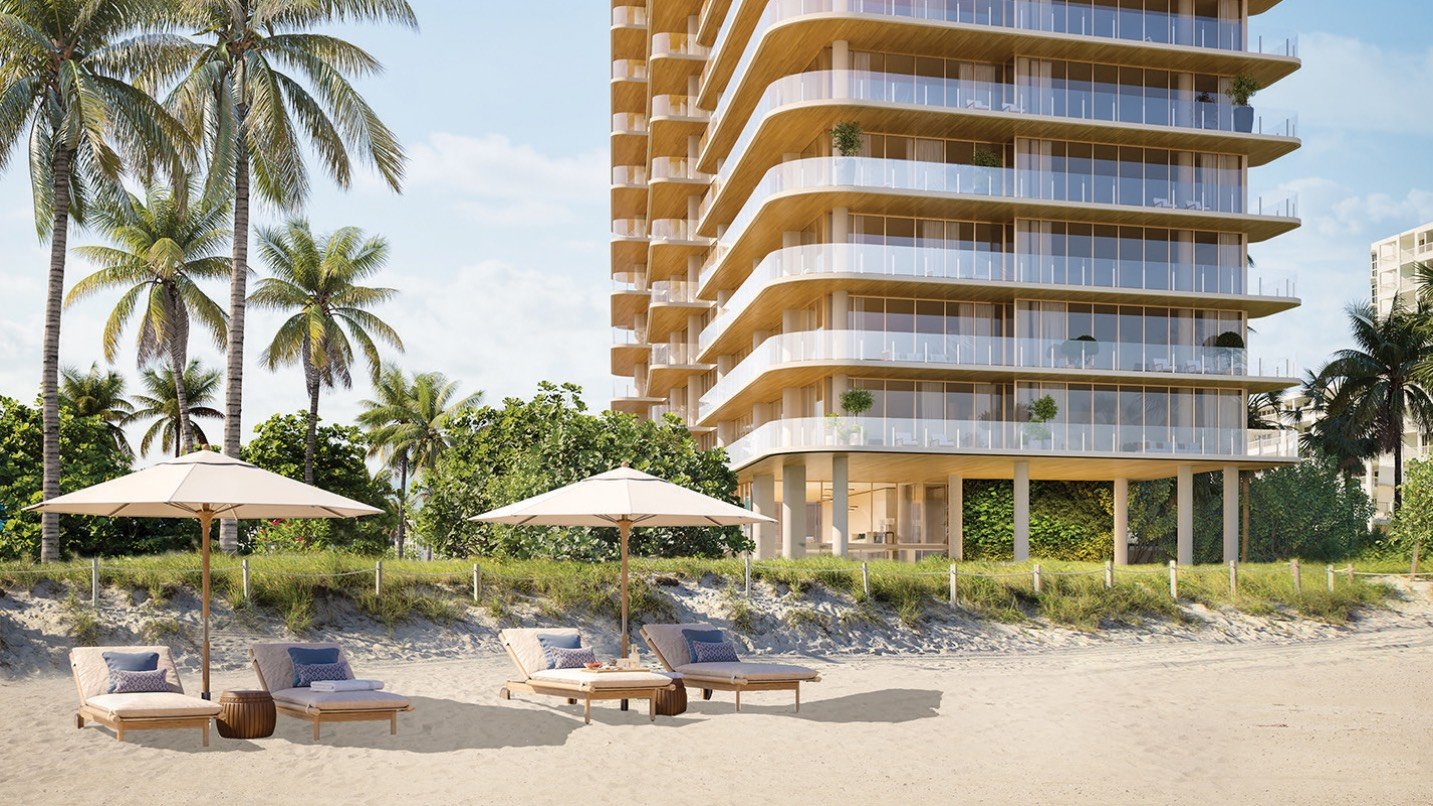 Ocean House, Miami Beach beachfront setting in South of Fifth, luxury and ultra luxury condos with resort amenities; resale. Featuring condo and paradise.