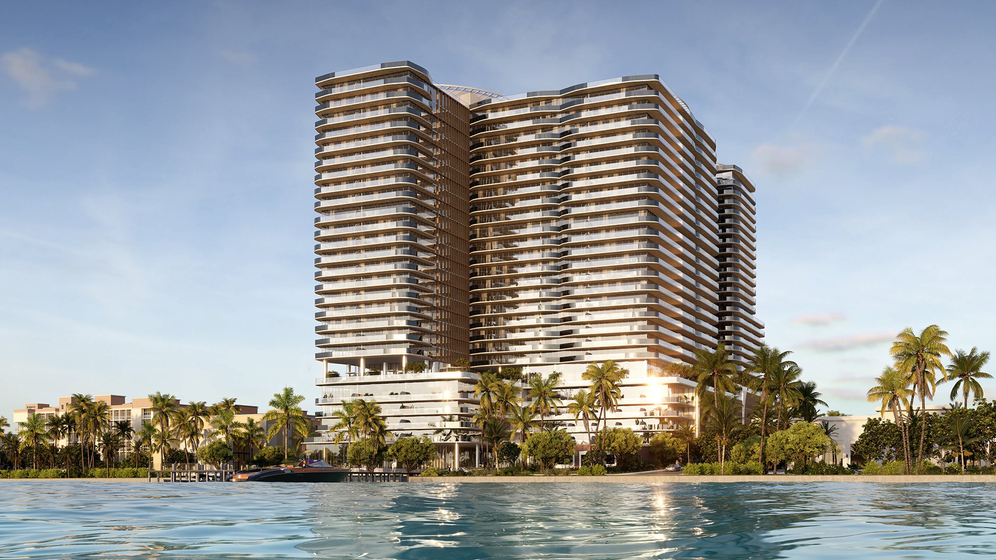 Olara West Palm Beach modern waterfront condo development featuring luxury preconstruction residences with resort-style amenities.