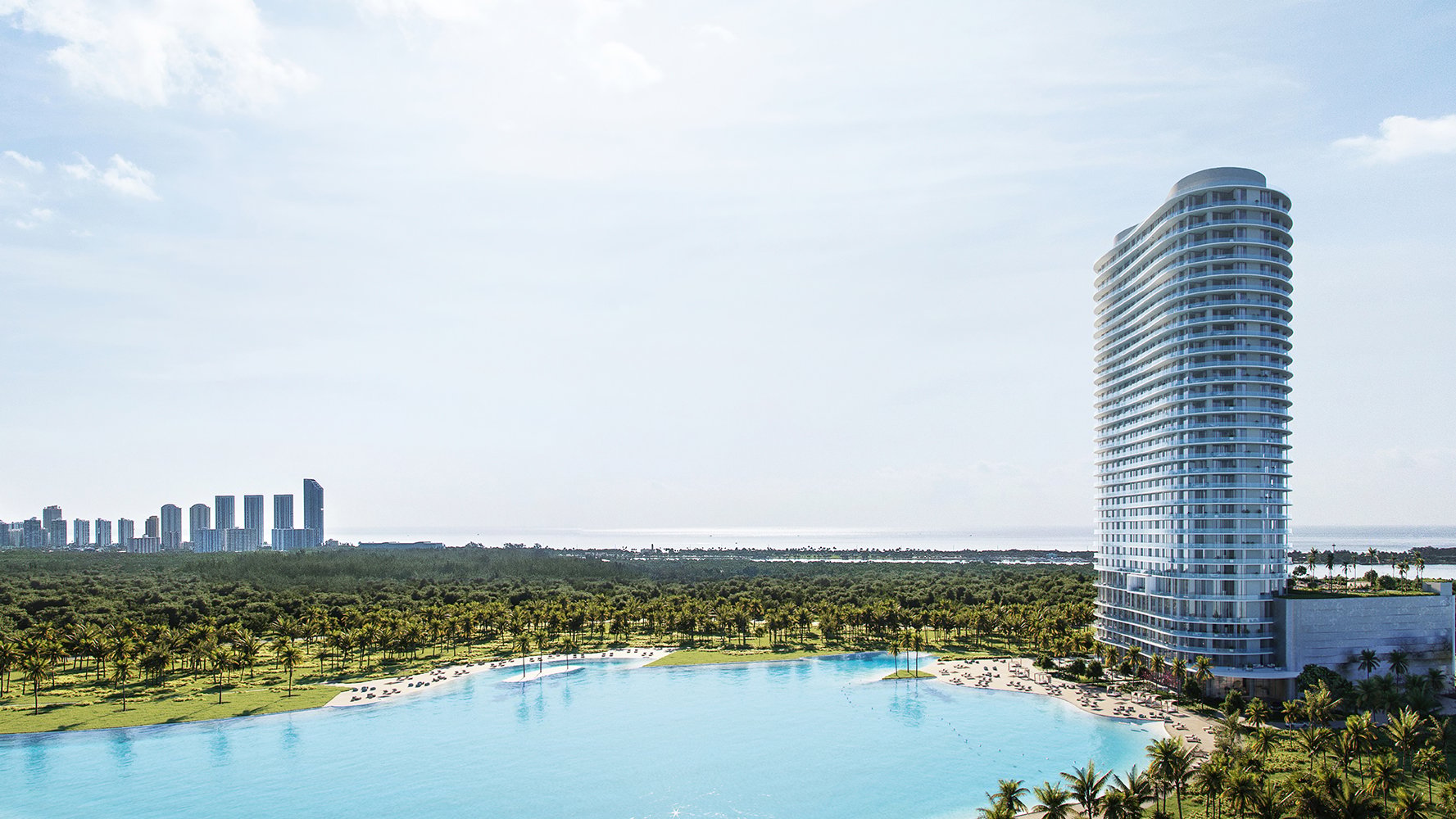 One Park Tower by Turnberry resort setting with coastal views in North Miami; luxury waterfront living for ultra luxury preconstruction condos.
