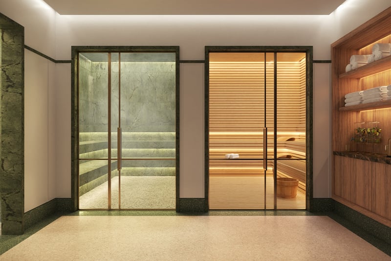Shell Bay by Auberge, Hallandale Beach spa with sauna therapy, wellness sanctuary for luxury and ultra luxury condos; preconstruction. Featuring interior.