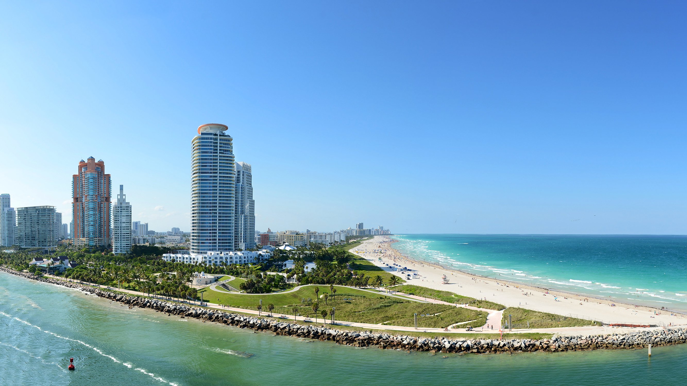 South of Fifth, Miami Beach skyline and ocean view—resort lifestyle amid luxury and ultra luxury condos; preconstruction and resale.