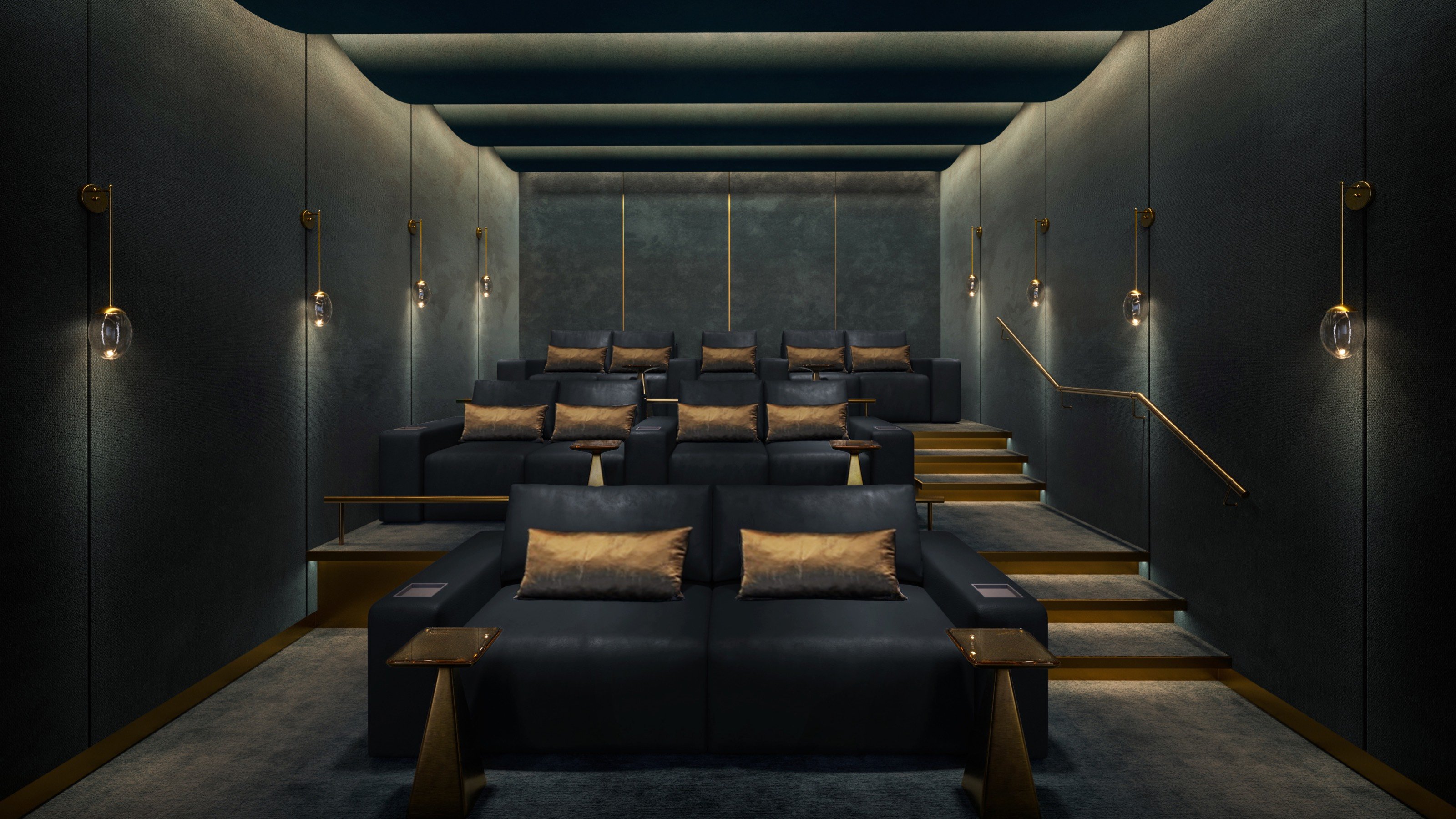 St. Regis Brickell private home theater—Brickell, Miami—entertainment amenity for luxury and ultra luxury condos; preconstruction.