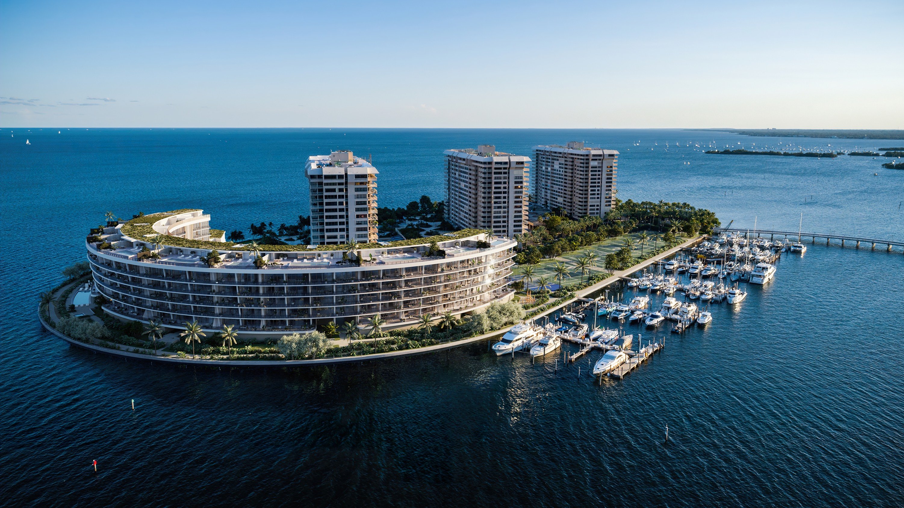 Vita at Grove Isle, Coconut Grove, Miami marina view on Biscayne Bay, waterfront luxury and ultra luxury condos; exclusive preconstruction.
