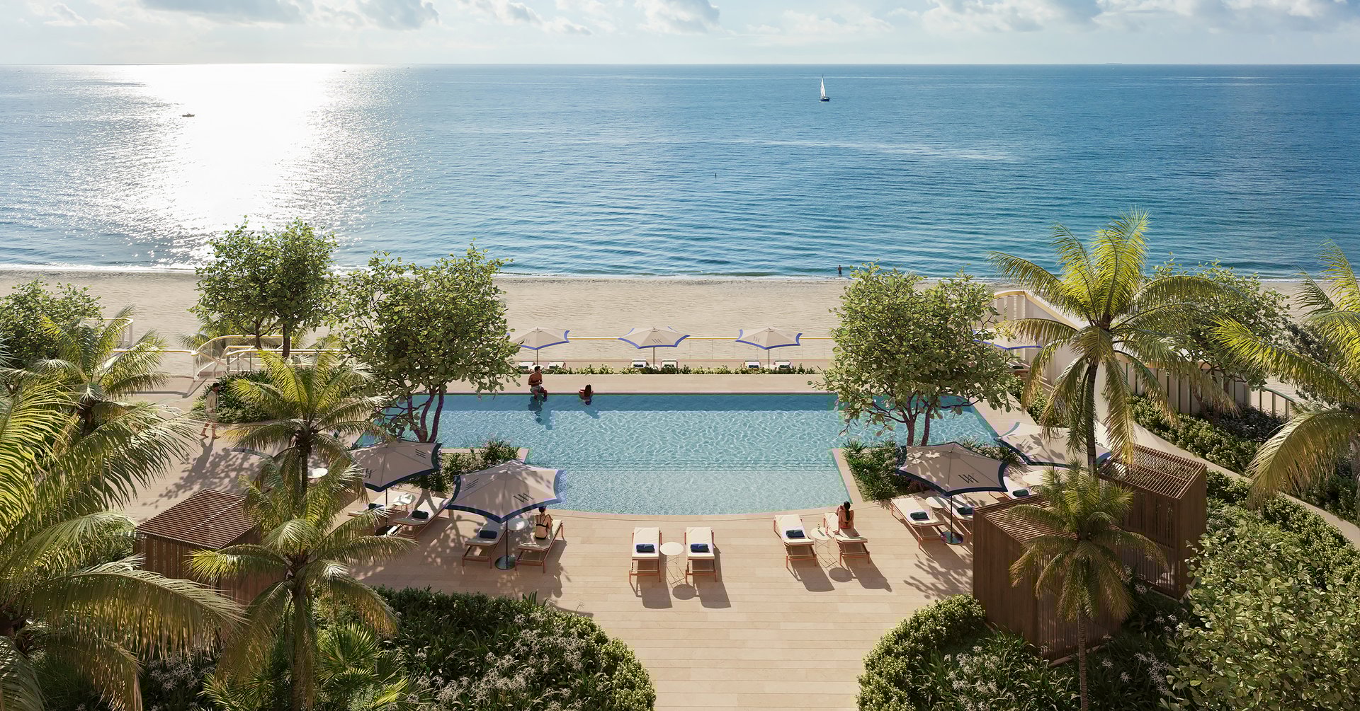 Experience a lavish 20,000-square-foot oceanfront pool deck, complete with a lap pool and exceptional pool service, providing an unparalleled sanctuary for relaxation and peace.