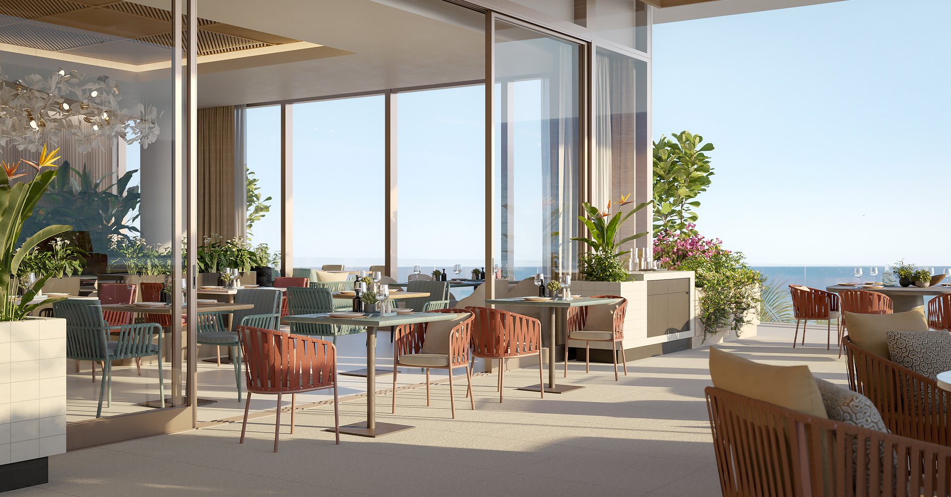 A signature oceanfront restaurant by a celebrated chef serving exclusively to residents and friends.