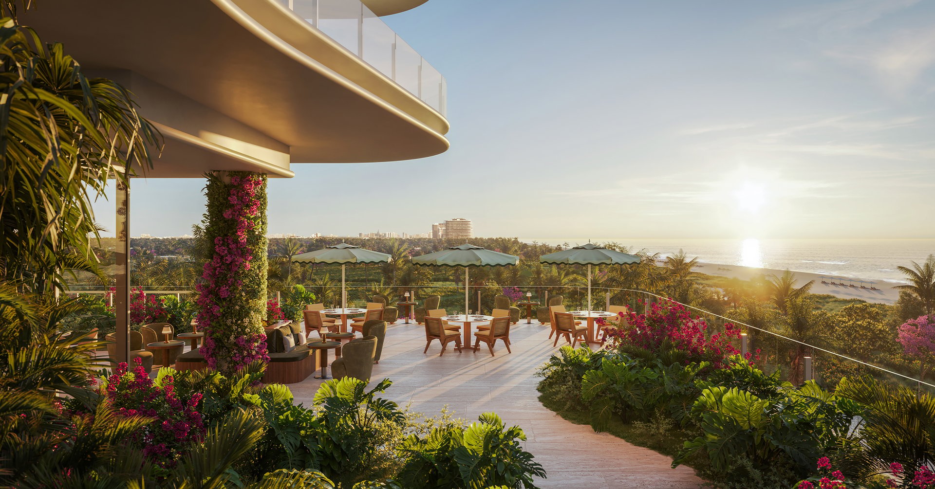 Developed by Witkoff & Ocean Terrace Holdings, with architectural design by Revuelta Architecture International and interior design by Robert A.M. Stern.
