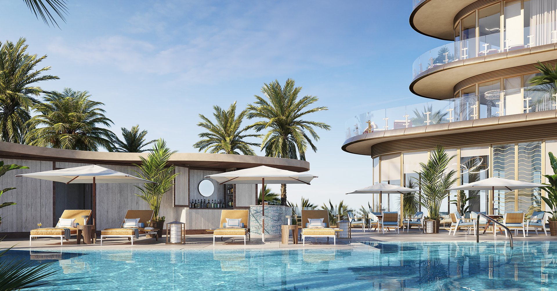 The serviced pool deck provides a luxurious setting for relaxation and leisure, complete with attentive staff and thoughtful amenities. Residents can unwind in style while enjoying the serene ambience and stunning views of the surrounding landscape.