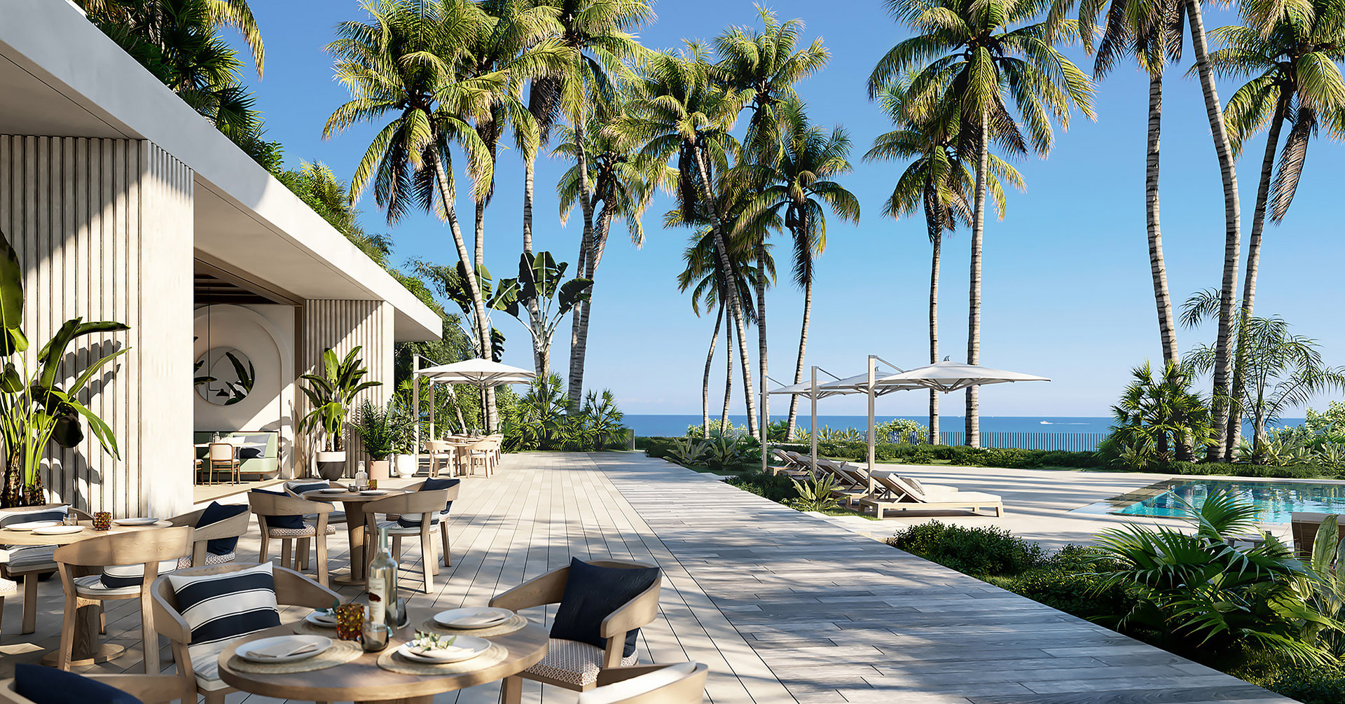 A signature restaurant by a celebrated chef, exclusive for residents and guests to enjoy unique moments with breathtaking and calming ocean views.