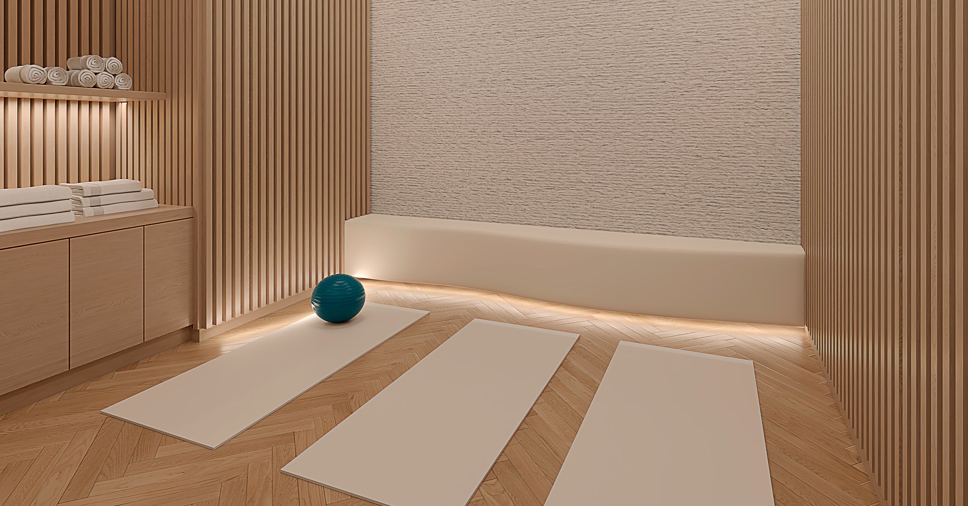 The fitness center is framed by sweeping views of the Atlantic and equipped with state-of-the-art technology, turning every workout into a rejuvenating experience.