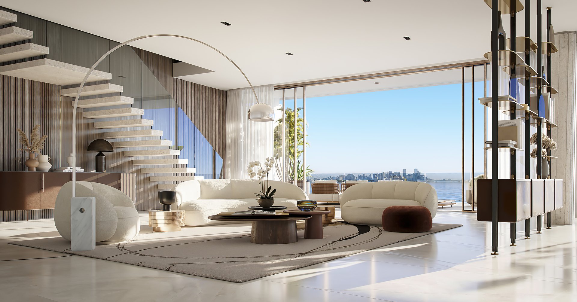 Vita boasts 11’3’’ to 12’5’’ high ceilings in every residence, along with fabulous floor plans that range between 2,500 to 6,600 Sq. Ft. distributed in 3-to 4-bedroom units and bi-level penthouses. The penthouse collection includes a private pool and a summer kitchen. Balconies at Vita are designed for unobstructed views with tempered glass railing.