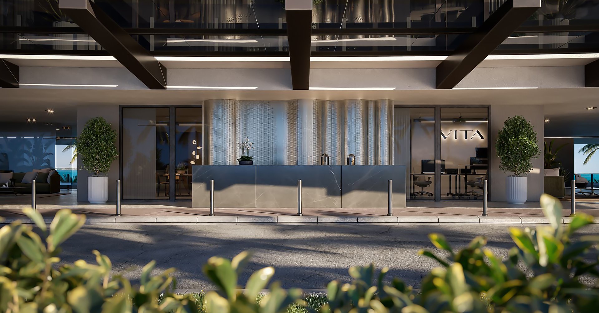 The Vita Linc App provides a property-wide access control featuring ultimate security with electronic keys for guests and service personnel, and Wi-Fi throughout all indoor and outdoor shared spaces.