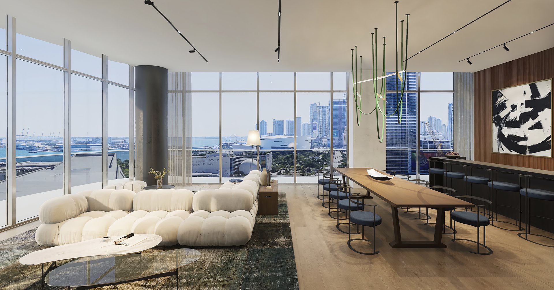 Two complete floors with plenty of amenities, including a world-class 360 Wellness Center, Children’s Playroom, Pet Spa, Party Room, Beauty Salon, Cinema, Wine Room and Work-From-Home Lounge.