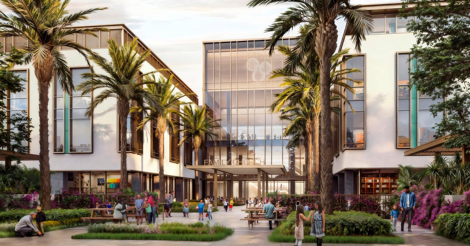A landscaped amenity podium links both towers and forms a private heart above street level. Designed for social moments and quiet wellness, it creates a sense of arrival that feels sheltered, yet still open to light, breezes, and the surrounding waterfront atmosphere.