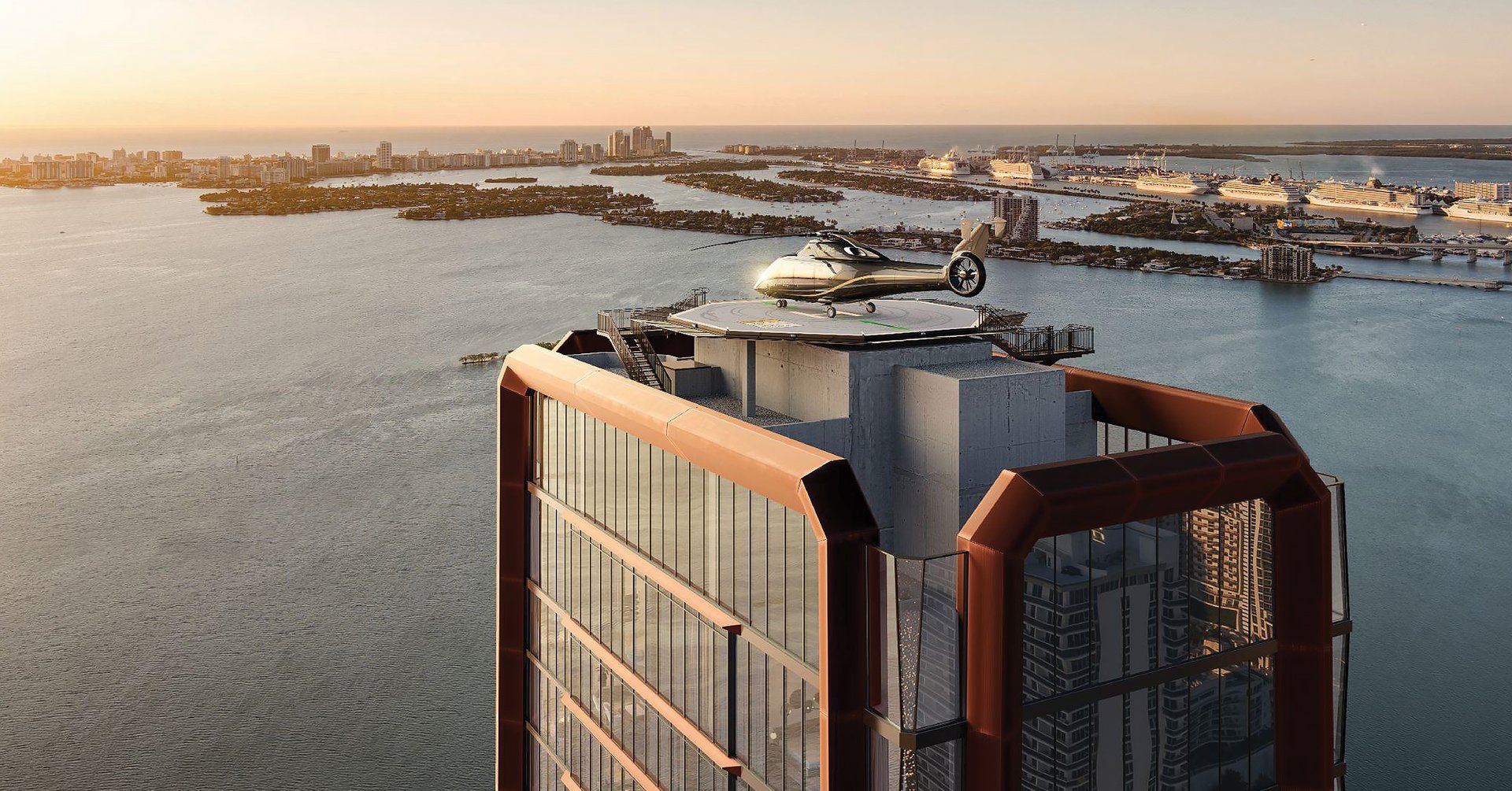 For the ultimate convenience and comfort, allowing residents to reach any destination in a fraction of the standard travel time. The helipad is impeccably designed to ensure a stress-free and comfortable environment for take-off and landing.