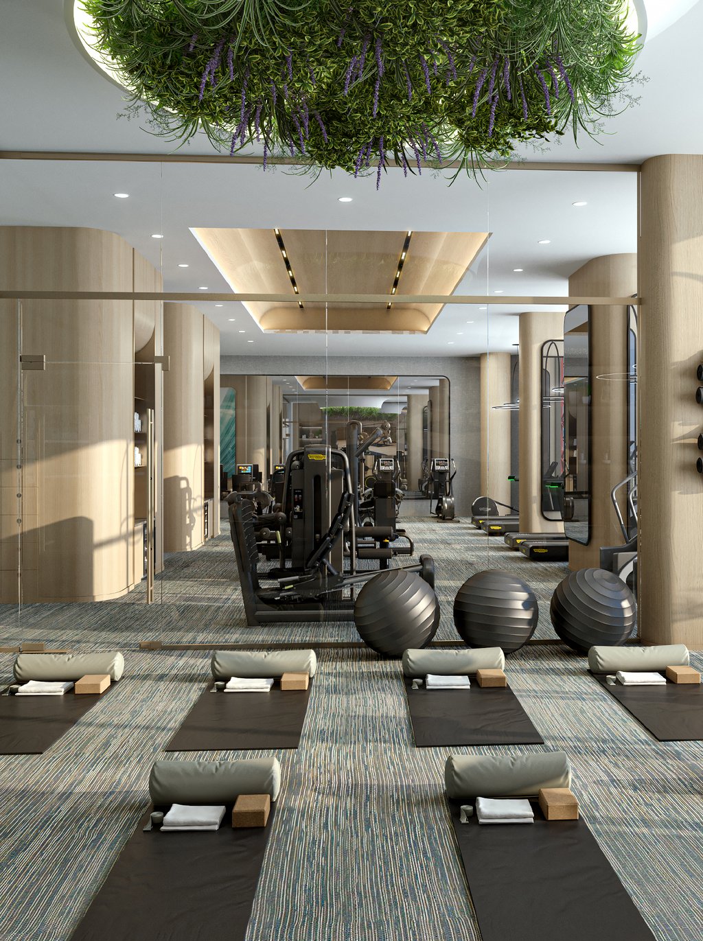 On the 10th floor, a paramount focus on health and well-being is embodied in a cutting-edge fitness center.