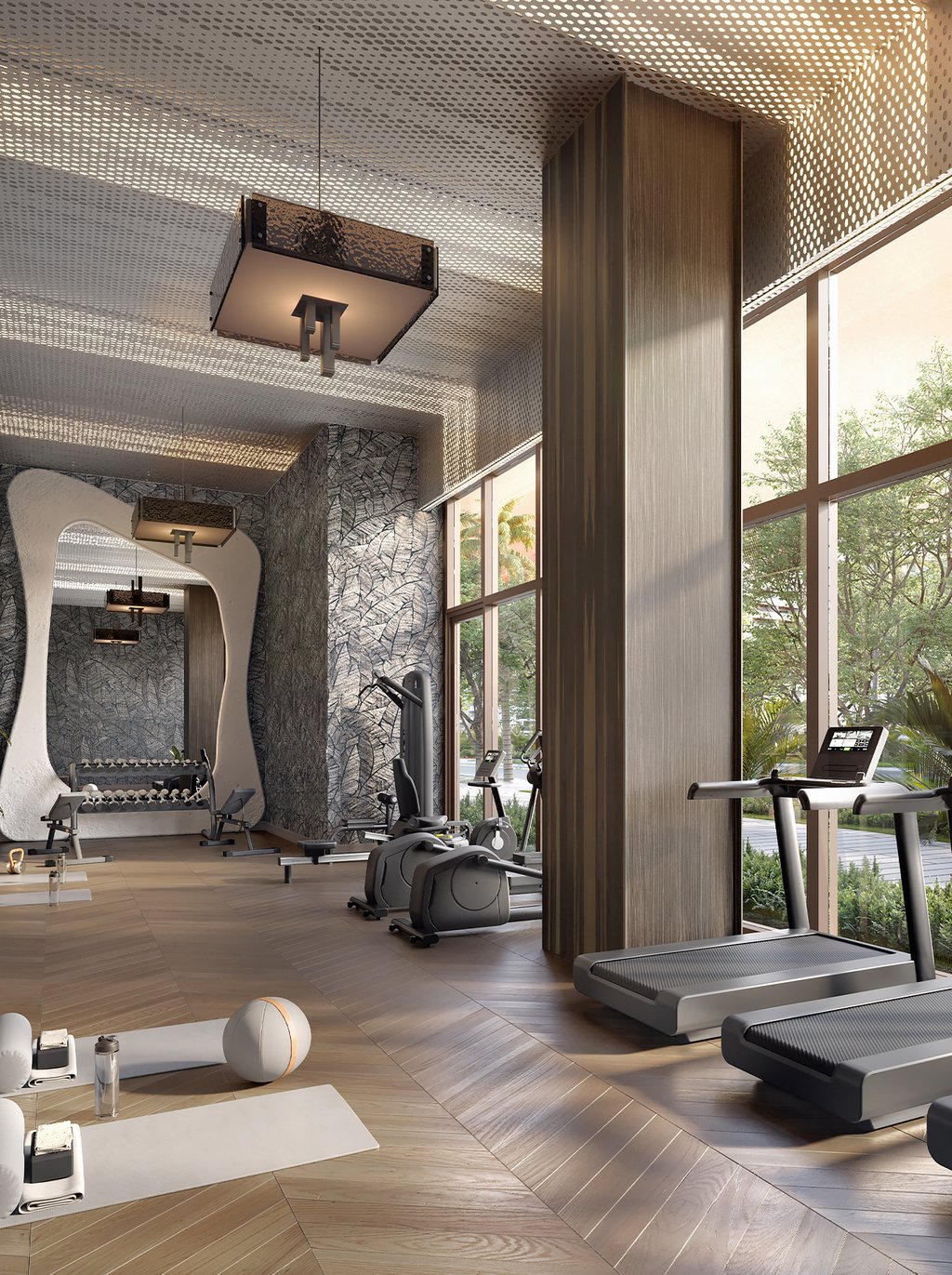 This fitness center is equipped with cutting-edge equipment and offers a space to invigorate the body and mind, supporting an active and healthy lifestyle.