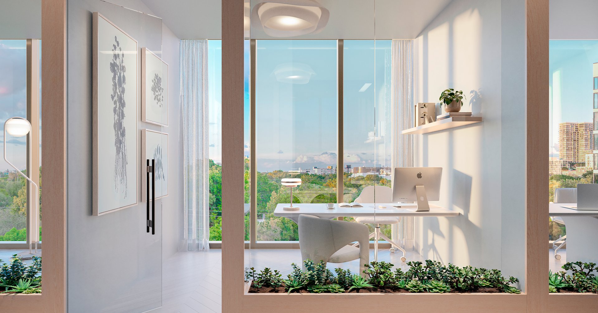 A private on-site Baker Health center elevates daily well-being with one year of membership included for residents. Services include 24/7 physician access, same-day appointments, in-residence care coordination, and holistic support spanning mental health, nutrition, hormone therapy, weight management, and diagnostics.