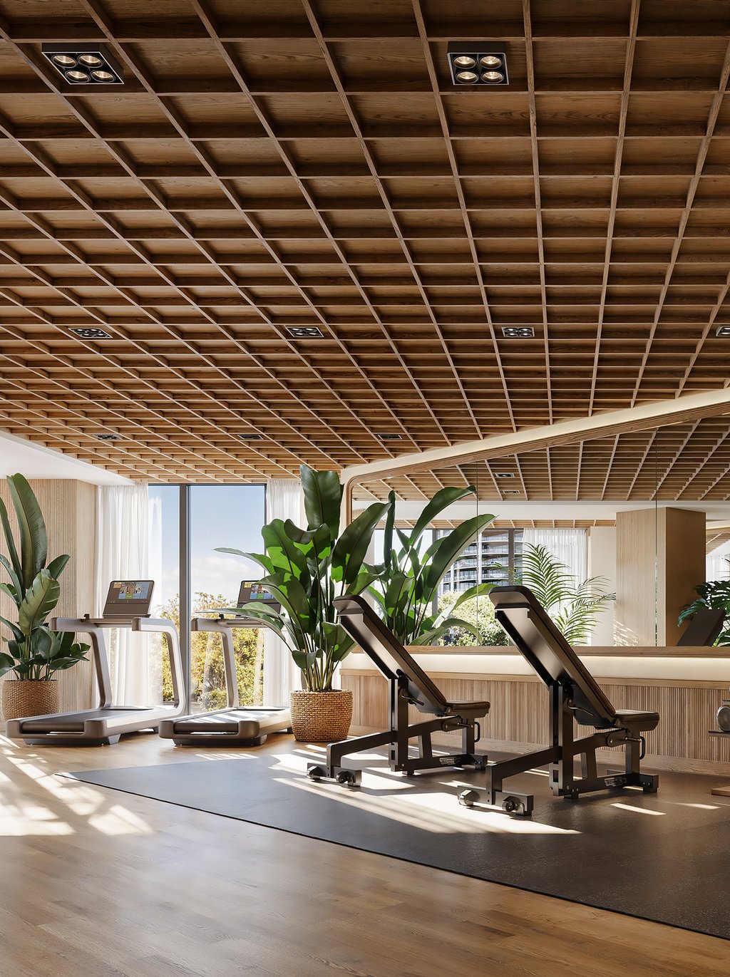 Over 11,000 Sq. Ft. of fitness and wellness club with cafe, social, and coworking spaces that include a fresh juice and organic snack bar.