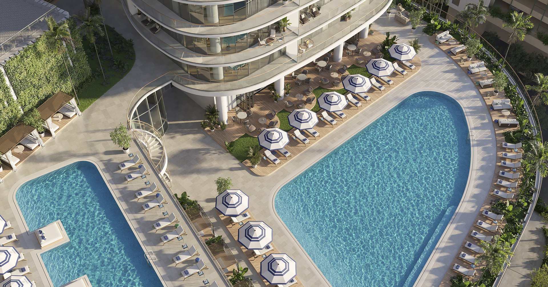 Two lap swimming pools available for residents to enjoy at any time of the day.