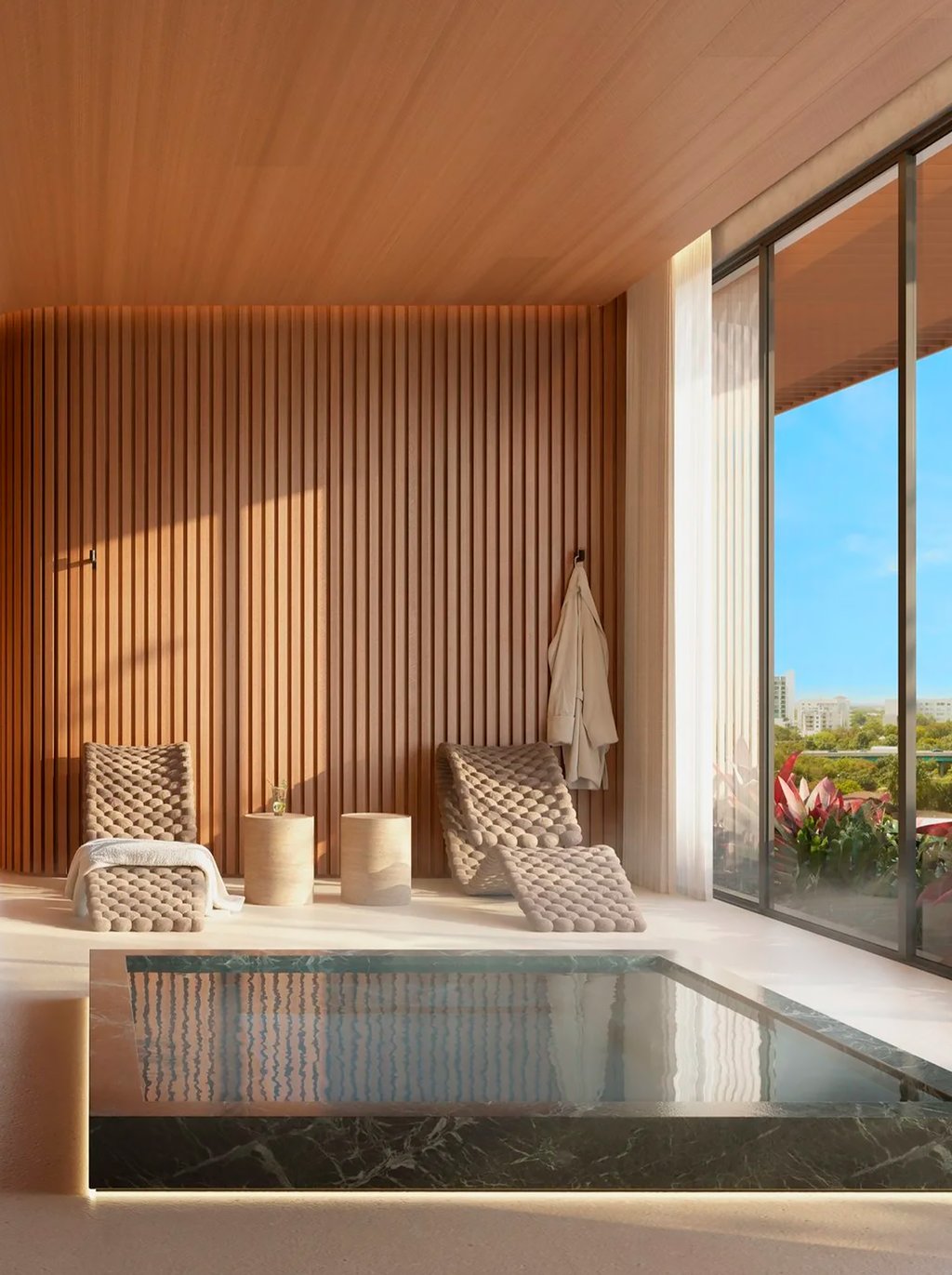 Colette’s dedicated wellness spa invites residents to unwind in a serene, spa-like atmosphere. Indulge in the jacuzzi, detox in the steam room and saunas, and enjoy a range of rejuvenating facilities that rival five-star retreats. It’s a private haven for wellness and tranquility, just an elevator ride away from home.