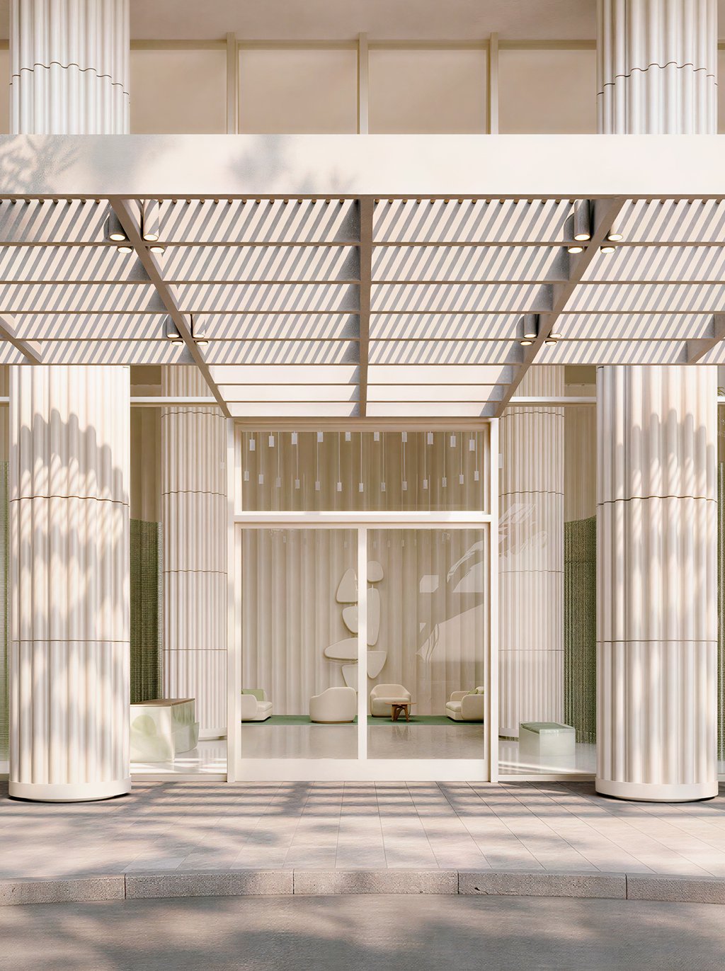 Set within the creative heart of the Miami Design District, Miami Design Residences introduces the neighborhood’s first residential landmark. Designed by 2023 Pritzker Prize laureate Sir David Chipperfield, the 26-story tower is wrapped in custom ceramic columns with champagne-toned detailing that modulates Miami’s light. Inside, Paris-based RDAI shapes calm, tactile interiors with natural materials and refined cabinetry. With 143 private residences, expansive terraces, and a hotel component supporting elevated services, the project brings art, architecture, and effortless living into one address.