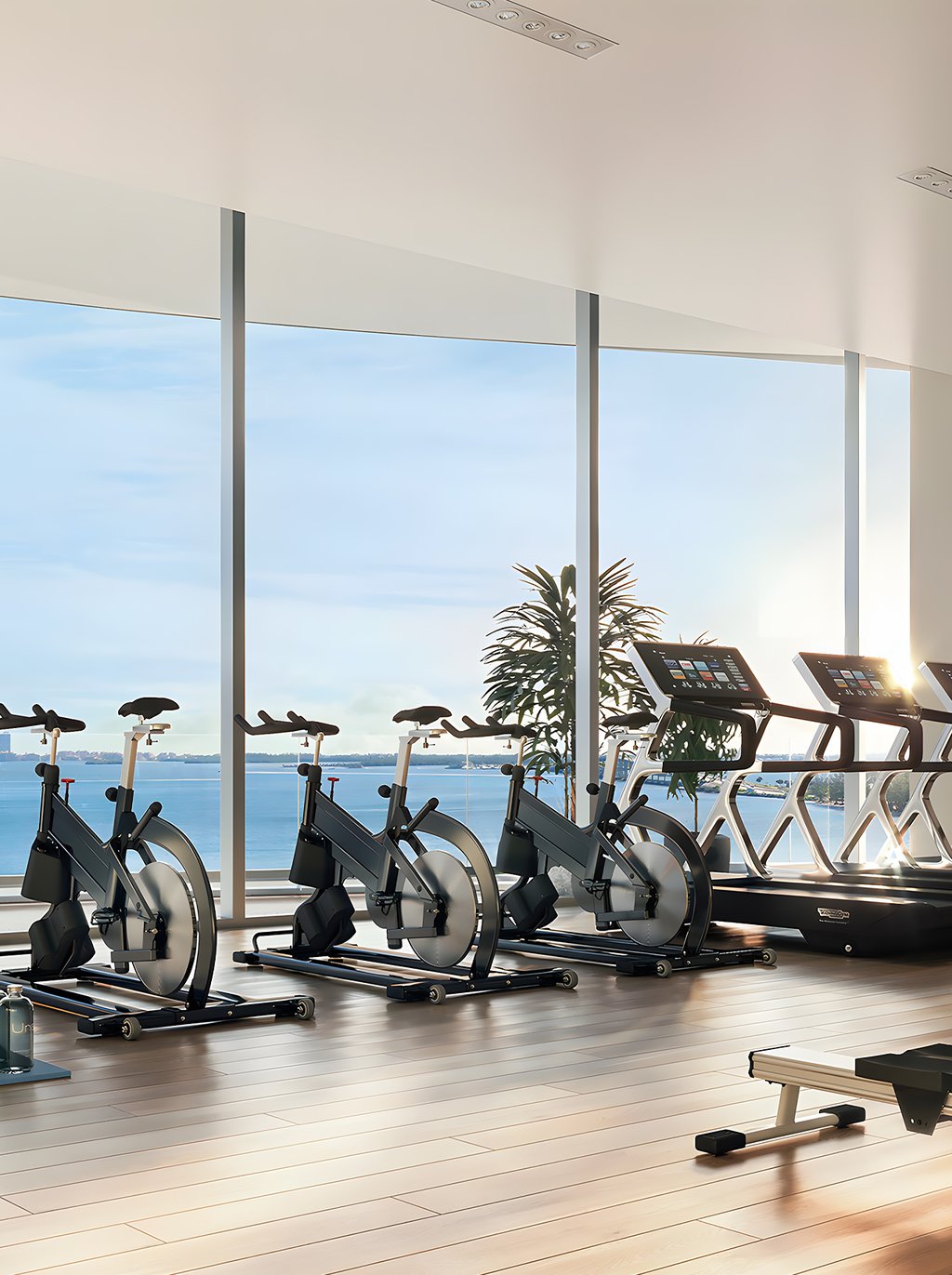 The fitness space offers ultra-modern equipment, yoga and personal training areas for the elite residents at Una.