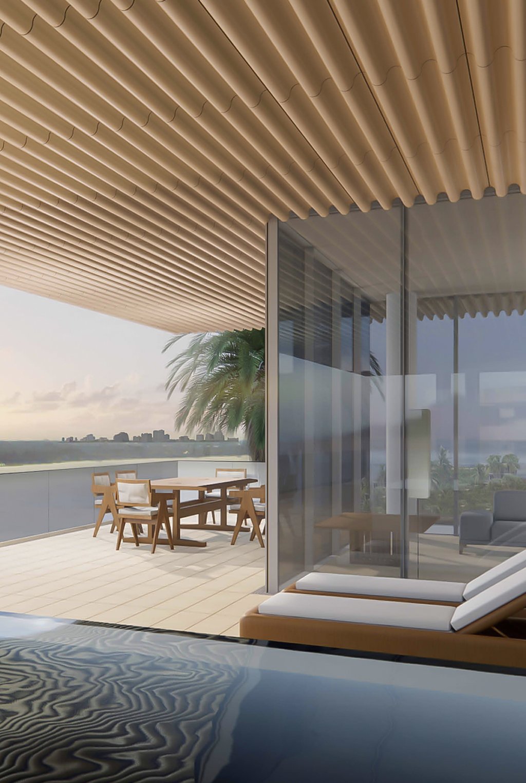 Three contemporary five-story buildings with 41 expansive residences framed by lush gardens and direct beach access.