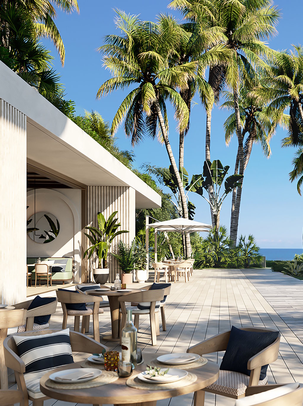 A signature restaurant by a celebrated chef, exclusive for residents and guests to enjoy unique moments with breathtaking and calming ocean views.