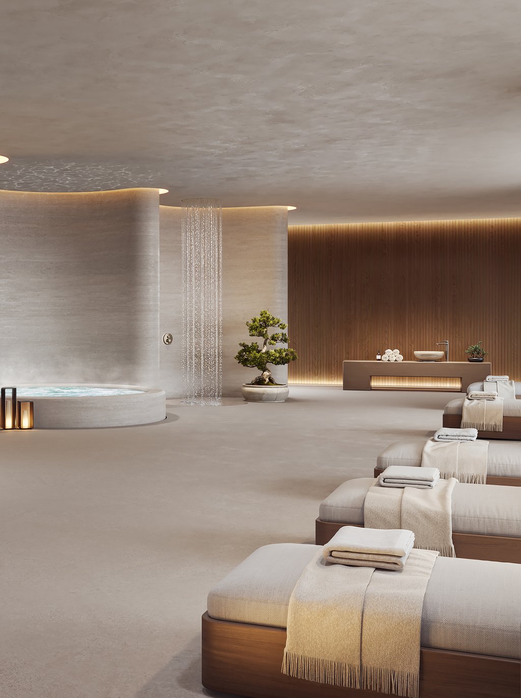 A holistic spa and modern fitness studio transform well-being into a daily ritual. Thoughtfully designed spaces for movement, recovery, and quiet reflection promote balance amid the energy of the city.