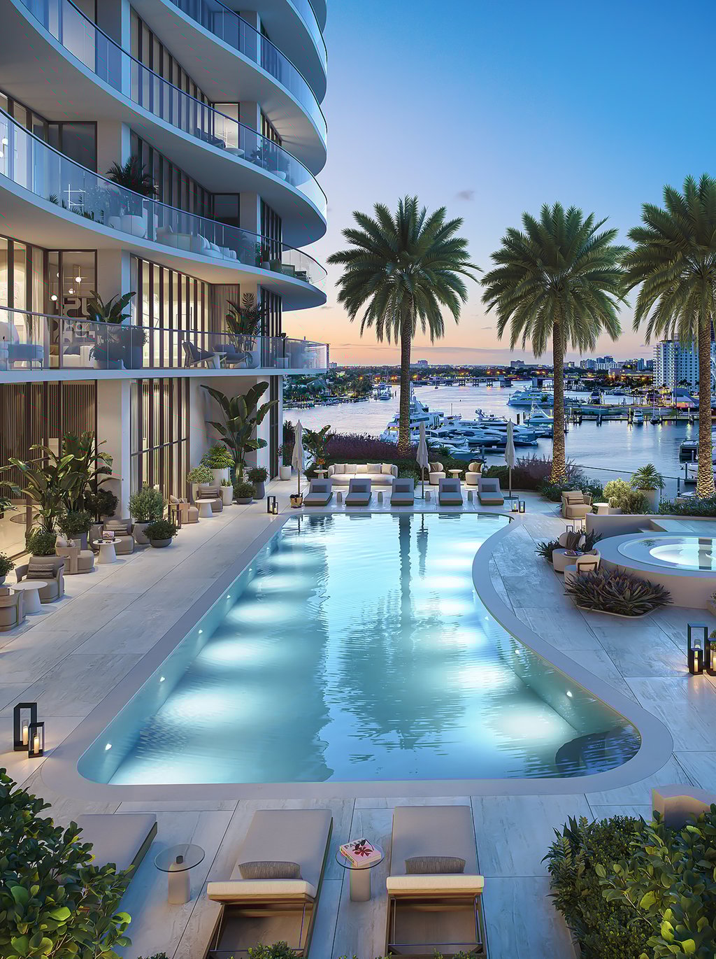 Residents enjoy access to 65,000 Sq Ft of upscale amenities, including a curated selection of retail options, world-class dining venues, and sophisticated spaces for entertainment and socializing.