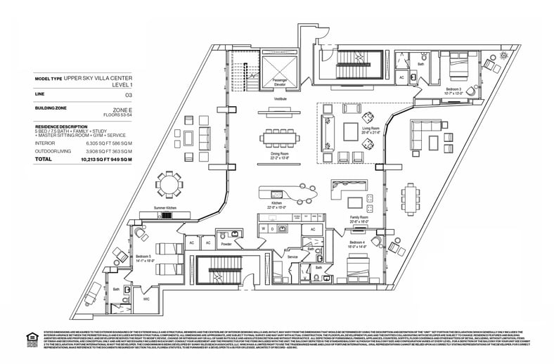 UPPER SKY VILLA CENTER LEVEL 1