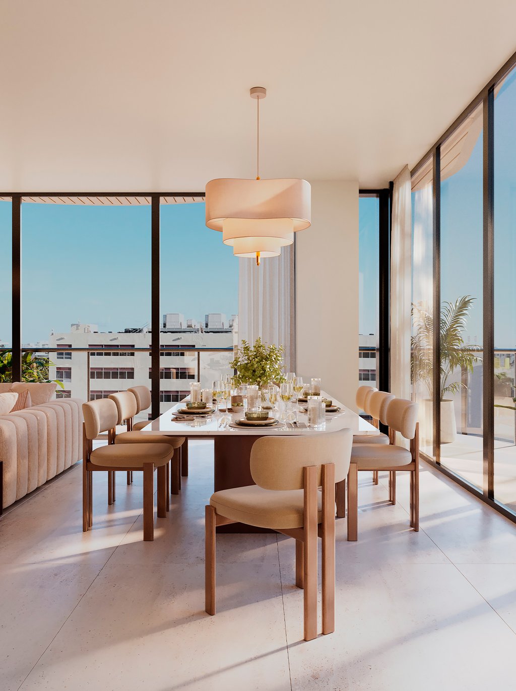 Mila is an ultra-boutique collection of nine full-through residences in Bay Harbor Islands, where tropical modern architecture meets a serene, low-rise neighborhood. Private elevator arrival opens to expansive east-to-west terraces, framing sunrise and sunset views over water and skyline. Interiors by Kobi Karp pair Italian-crafted kitchens with Miele appliances, warm natural wood, and spa-inspired baths. With a rooftop pool, wellness garden, and hosting lounge, Mila offers privacy minutes from Bal Harbour Shops and the ocean, designed for effortless indoor-outdoor living.