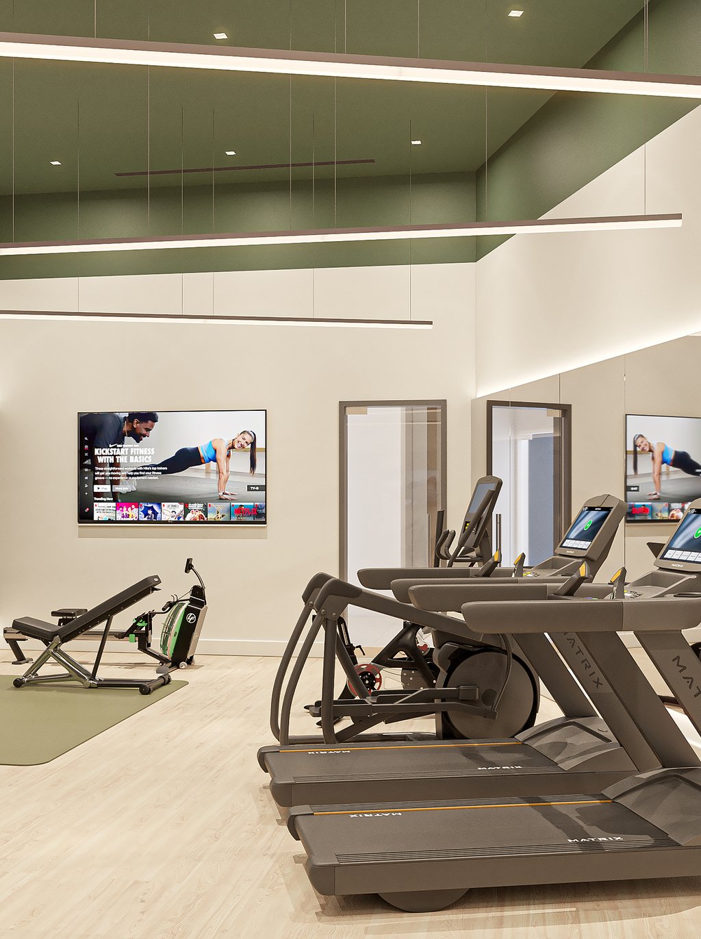 Featuring a state-of-the-art fitness center, residents can enjoy a premium workout experience tailored to their health and wellness needs.