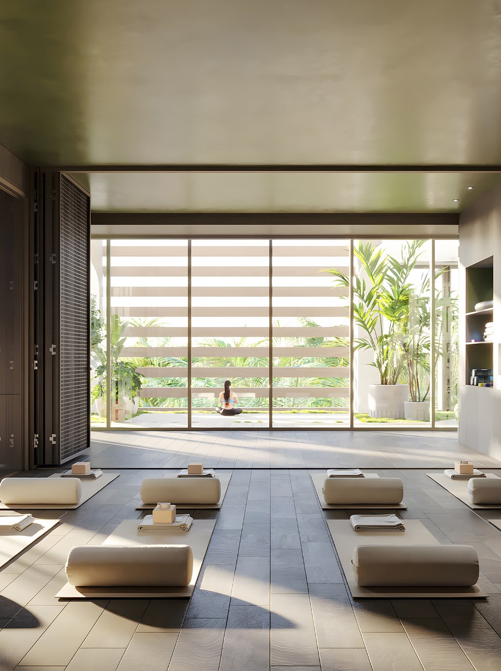 Equipped fitness center with yoga and wellness studios; spa facilities with hot and cold plunge pools, sauna, and steam room for complete relaxation and rejuvenation.