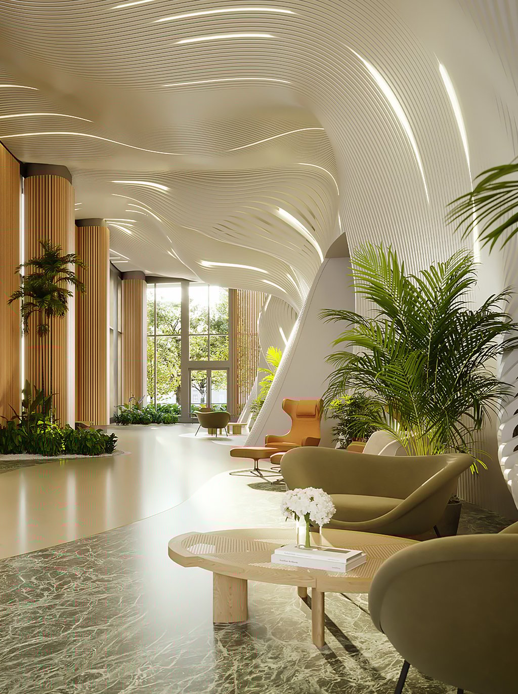 Mercedes-Benz's inaugural residential project in North America combines innovative mobility solutions and exceptional living standards to form a visionary community in the heart of Brickell, Miami. The development features luxurious condominiums, office and wellness spaces, a world-class hotel, and a newly built open park, providing a unique, future-oriented experience. This distinguished urban oasis seamlessly blends sophistication, convenience, and sustainable living through energy-efficient production and water conservation measures, fostering an environmentally-conscious community.