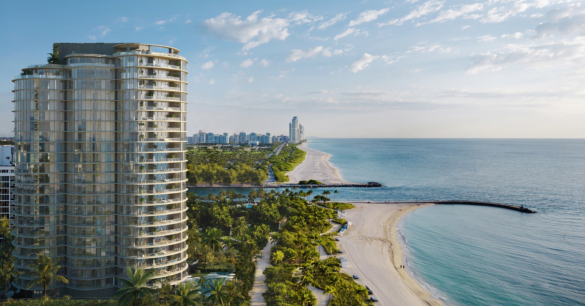 Set along 200 linear feet of Bal Harbour shoreline, Rivage occupies one of the enclave’s most tightly held oceanfront positions. Bal Harbour Marina, Indian Creek Country Club, Miami-Opa Locka Executive Airport, Downtown Miami, and Miami International Airport remain within reach, anchoring a discreet coastal life around private aviation, club culture, international business, and medical access.