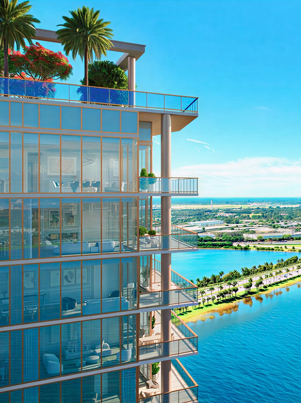 Crowning the tower, the adults-only rooftop is an intimate sky club with an infinity-edge pool and jacuzzi, sophisticated lounge and bar, chef’s kitchen with private dining salon, landscaped event lawn, and open-air terraces for sunset cocktails, star-lit gatherings, and effortless private celebrations.