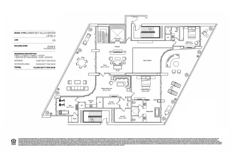 LOWER SKY VILLA CENTER LEVEL 1