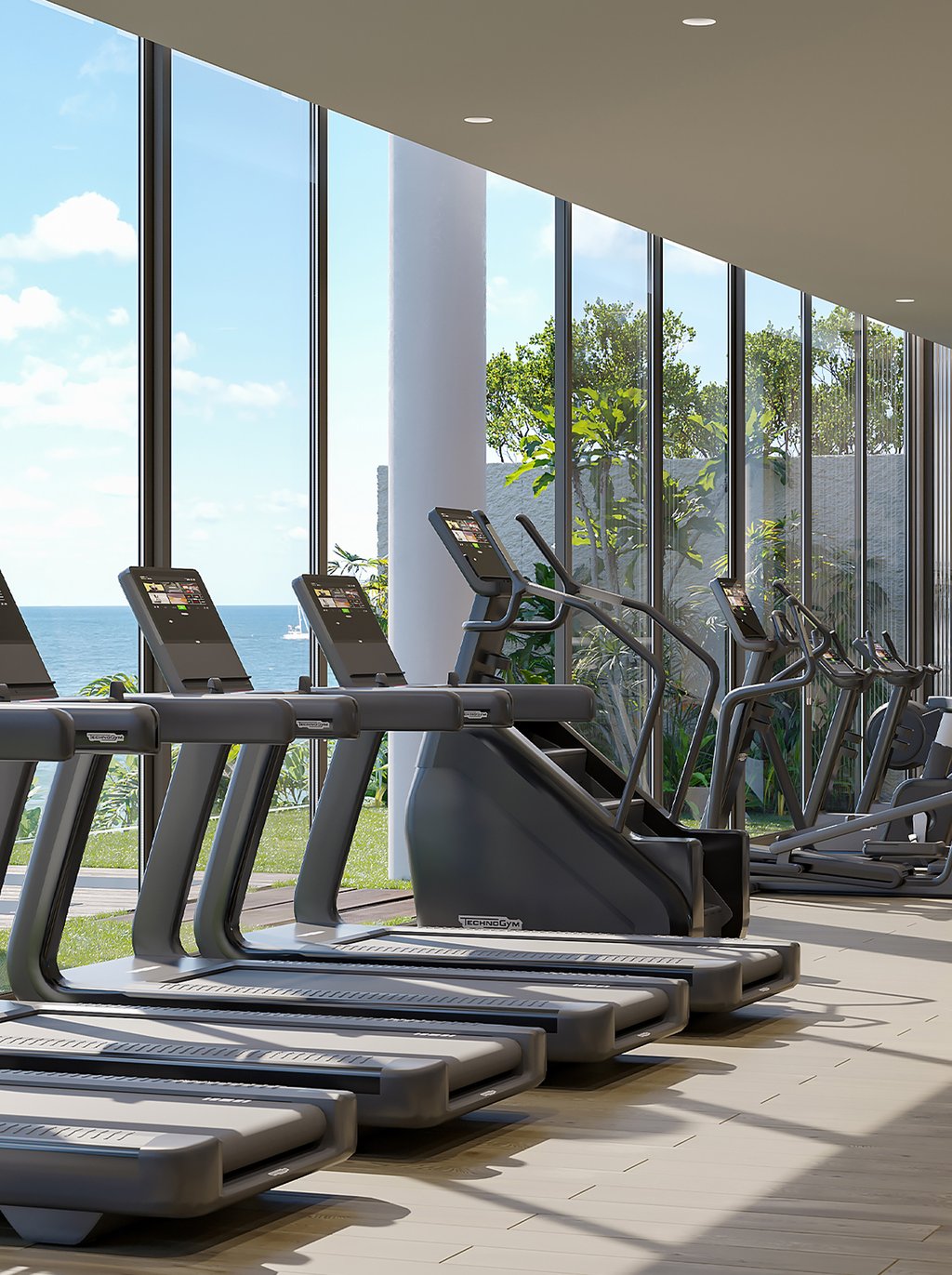 Two fitness centers with a top-tier high-impact training room, boasting indoor and outdoor wellness areas, and yoga studios specially curated to enhance your physical and mental well-being.