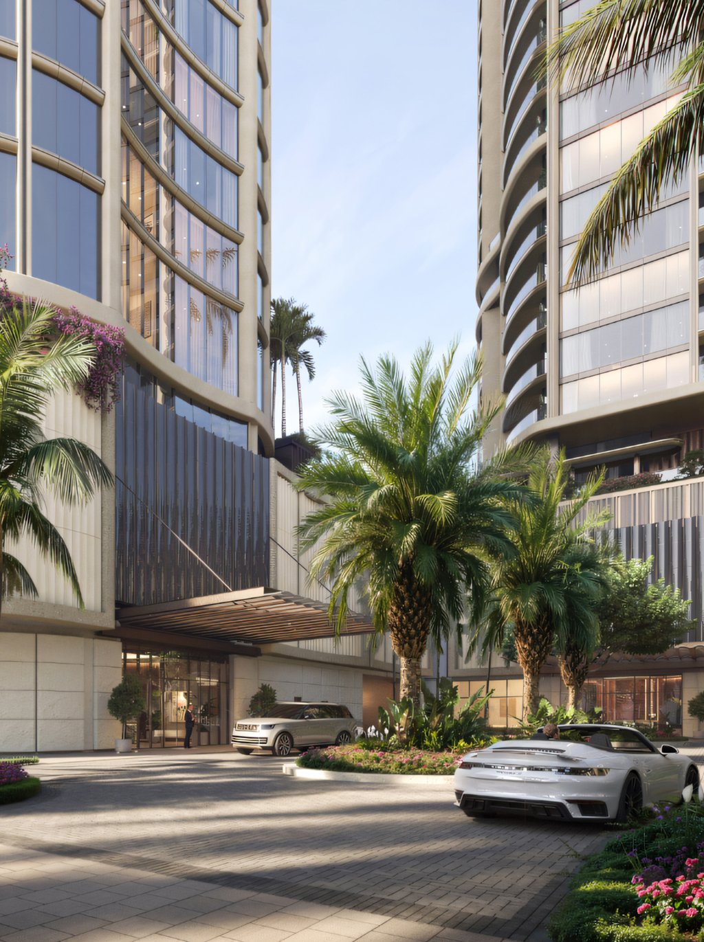 Nestled along the Intracoastal, Edgeworth West Palm Beach is a meticulously designed collection of 168 luxury residences distributed across two elegantly crafted towers, each soaring between 28 and 32 stories. Created by the collaborative vision of Related Ross and Frisbie Group, this development embraces a pedestrian-friendly waterfront environment that harmonizes seclusion with urban convenience. The sculptural façade, inspired by oceanic waves and adorned with green terra cotta and bronze accents, echoes the character of the 1930s architecture while offering breathtaking views of the ocean and Palm Beach Island.