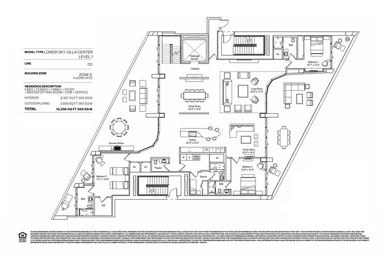 LOWER SKY VILLA CENTER LEVEL 1