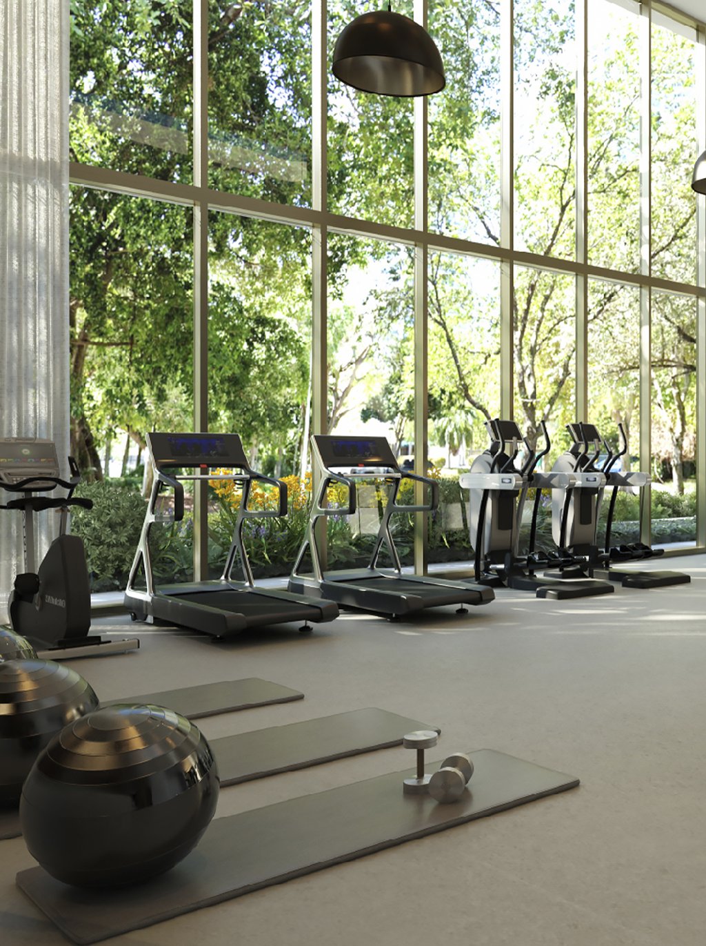 A world-class state-of-the-art fitness center designed by Homage Fitness, with a cycling lounge & workshop, and cycle storage. All spaces follow the WELL Building Standard™ designation to enhance human health and well-being.