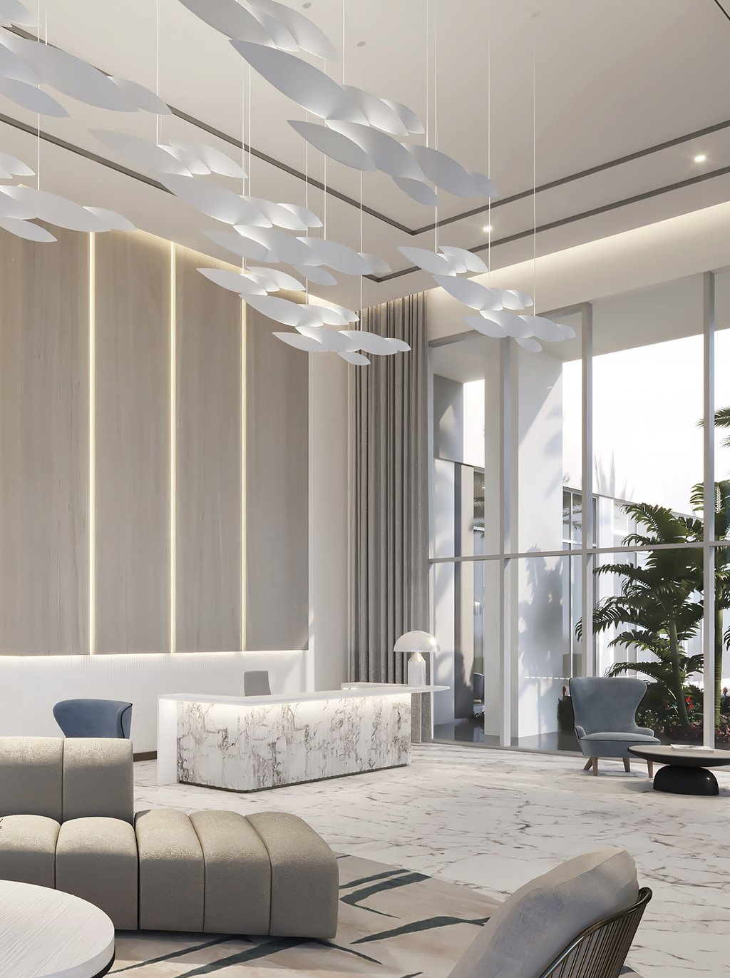 With only 100 residences, Sixth & Rio offers luxury living along New River. This building combines resort-like tranquility with top amenities, placing residents at the heart of a vibrant neighborhood. Near Rio Vista, Riverwalk, Las Olas, and Downtown Fort Lauderdale, diverse experiences await. The riverfront architecture incorporates the idyllic setting with an undulating facade echoing the river's bend and optimizing captivating views. Balconies and floor-to-ceiling glass invite the outdoors in, enhancing natural light and blending interiors with exteriors for an elegant experience.