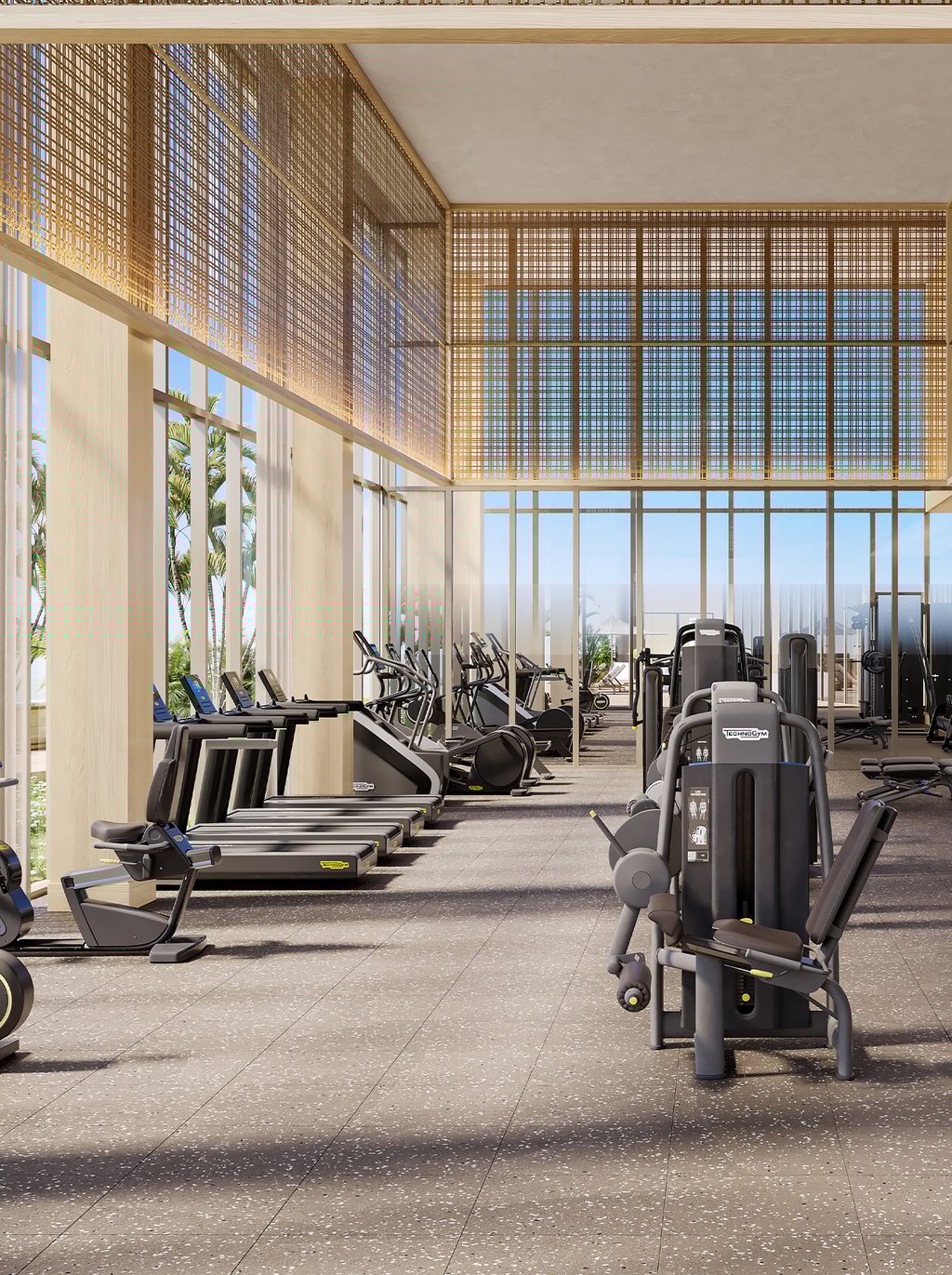 The exceptional spa boasts dedicated treatment rooms and on-demand services, ensuring utmost relaxation. The state-of-the-art gym, paired with a modern fitness studio, caters to various exercise needs. Separate men's and women's steam rooms and saunas are available.