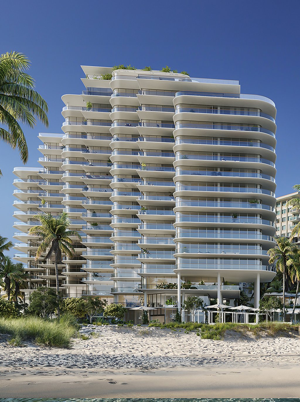 Going out to the beach is easy at The Perigon thanks to its waterfront location just steps away from white sands. An expanse of 200 linear feet of pristine private shoreline, equipped with lounge chairs and umbrellas.