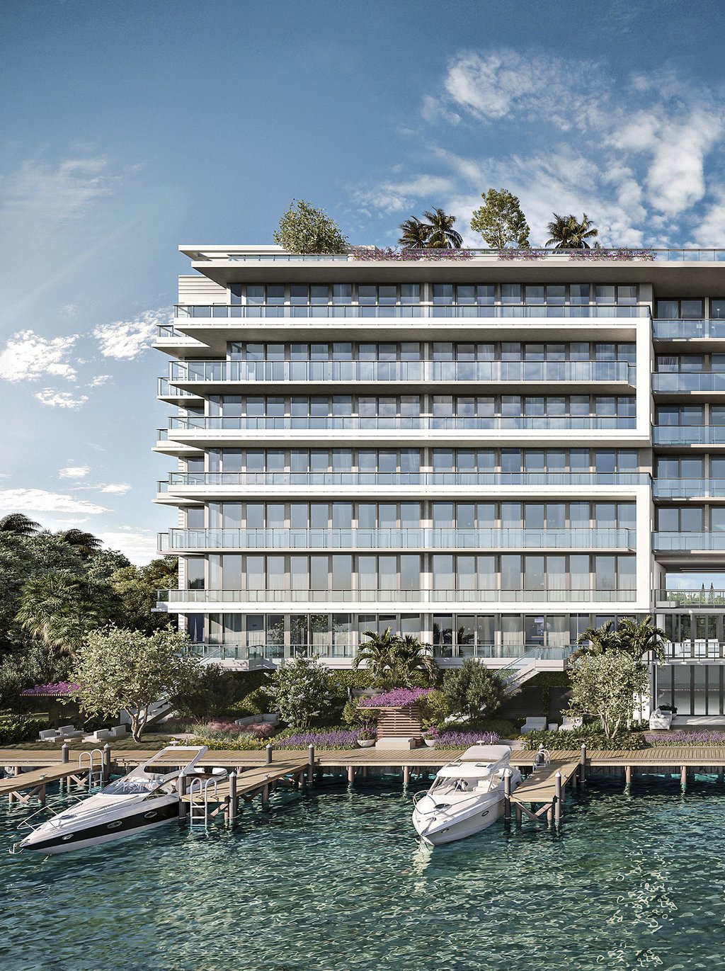 A dedicated space with boat slips exclusively for residents with direct ocean access for boating and water activities via the Haulover Inlet. Water sports equipment is also provided to residents.