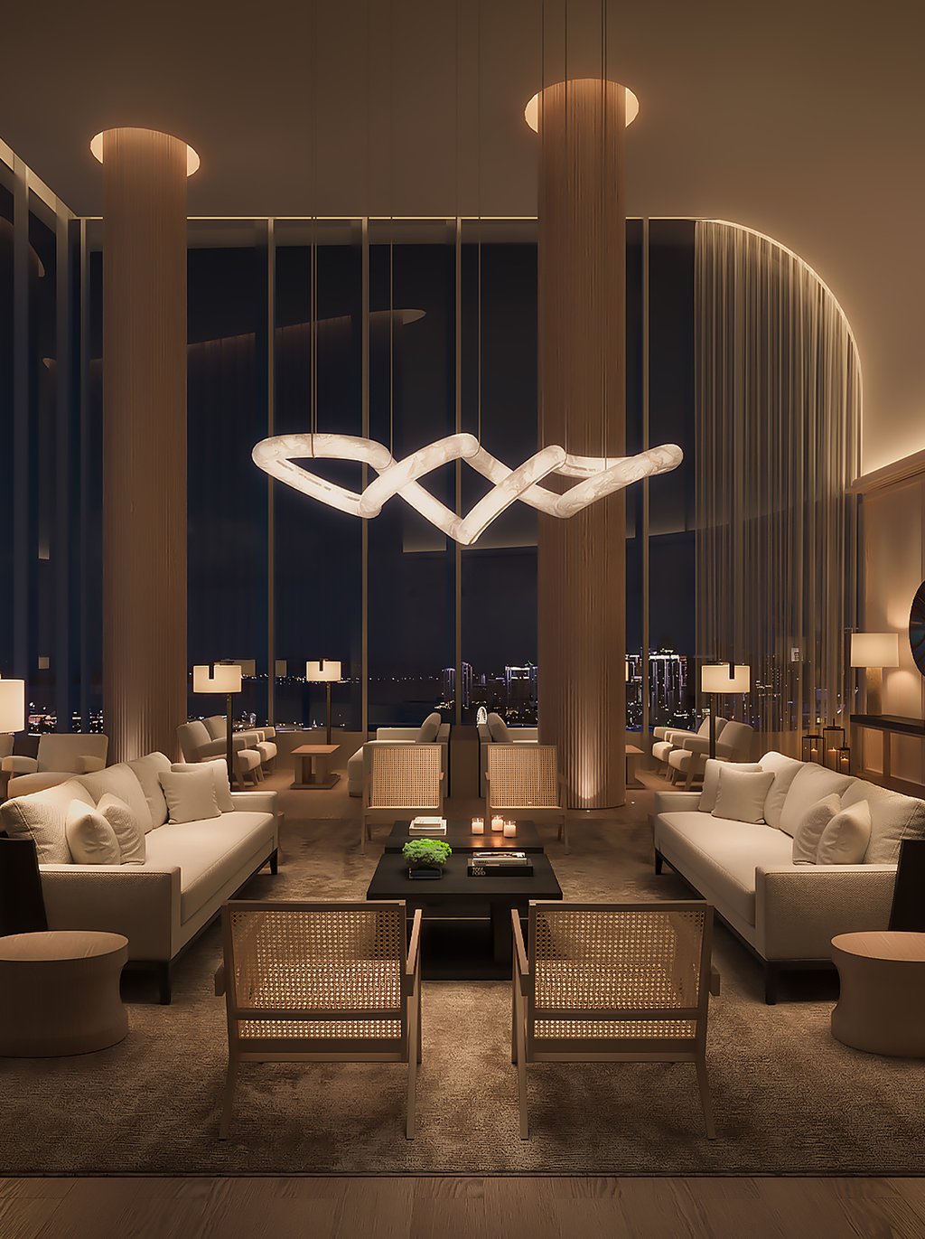 EDITION® Residences is the brand’s first independent collection of fully serviced luxury condominium residences. Located in the heart of Edgewater, one of Miami’s premier neighborhoods for luxury high-rise living, this 55-story waterfront tower will provide more than 800 linear feet of bay frontage as it upholds the quality of design, services, and amenities, signature to the EDITION® brand. Soaring 649 feet high, the building will feature 185 bespoke homes showcased in a sleek glass tower designed by visionary architect Bernardo Fort-Brescia -founder of Arquitectonica- with acclaimed interiors by Studio Munge led by Alessandro Munge.