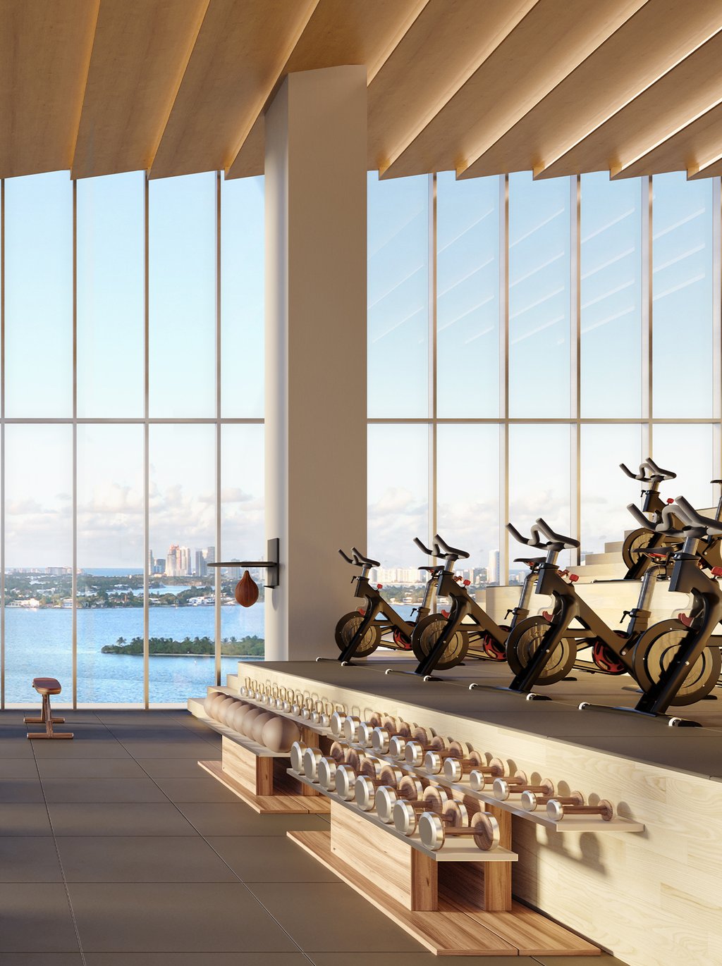 A state-of-the-art fitness center and outdoor zen garden, as well as a serene yoga room to cater to all wellness needs. Unwind and rejuvenate in the spa area, featuring a cold plunge, massage rooms, a hammam and sauna, meticulously designed for a tranquil and luxurious session.